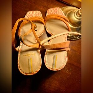 Sam Edelman Orange and Pink Strappy Heels